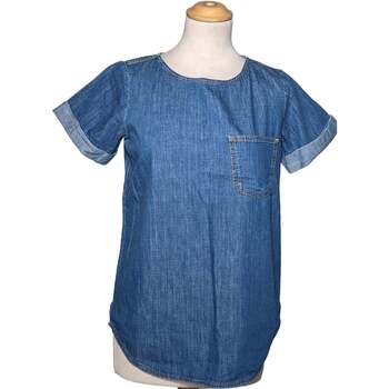 Vêtements Femme emilio pucci junior all over print leggings item Sézane top manches courtes  36 - T1 - S Bleu Bleu