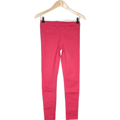 Vêtements Femme Pantalons H&M pantalon slim femme  34 - T0 - XS Rose Rose