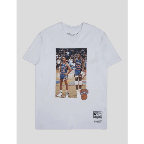 Vêtements Homme T-shirts menss courtes Mitchell And Ness  Blanc