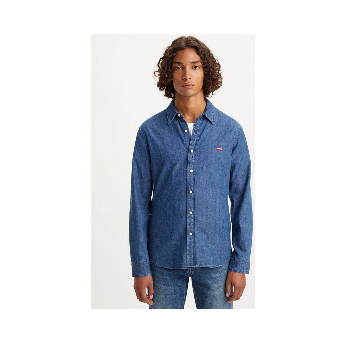 Vêtements Homme Chemises manches longues Levi's LEVIS - LS BATTERY HM SHIRT SLIM LYON BATTERY Bleu