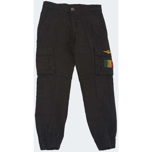 Vêtements Garçon Pantalons Aeronautica Militare  Noir