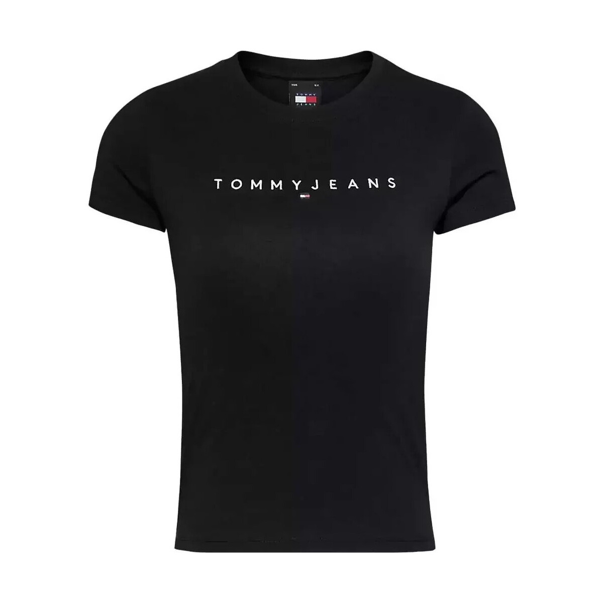 Vêtements Femme T-shirts manches courtes Tommy Jeans Linear W Noir