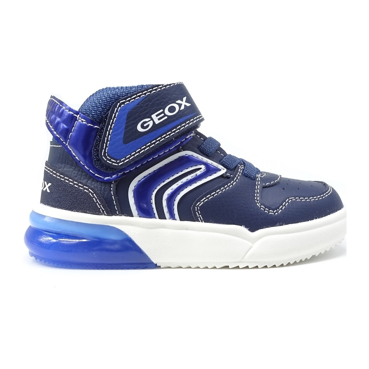 Chaussures Garçon Baskets montantes Geox GRAY JAY J169YA Bleu