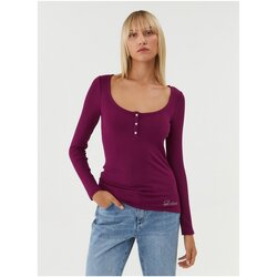 Vêtements Femme T-shirts manches longues Guess W2YP46 KBCO2 Violet