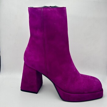 baskets semerdjian  boots talon carre violette 