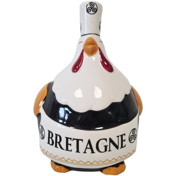 Maison & Déco Oreillers / Traversins Faye Tirelire poule bretonne noire en céramique 16 cm Noir
