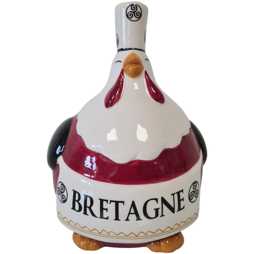 Maison & Déco Lampe à Poser Oiseau En Faye Tirelire poule bretonne rouge en céramique 16 cm Rouge