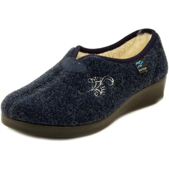Chaussures Femme Chaussons Fly Flot Bouts de canapé / guéridons, Tissu de Laine-N3Q08B Bleu