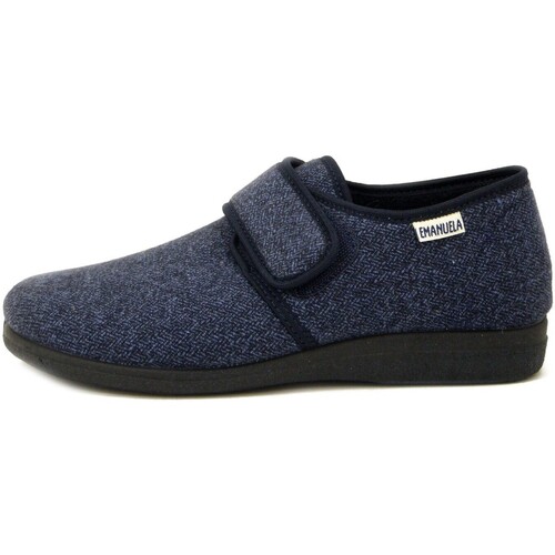 Chaussures Homme Chaussons Emanuela Hey Dude Shoes, Tissu chaud-974 Bleu