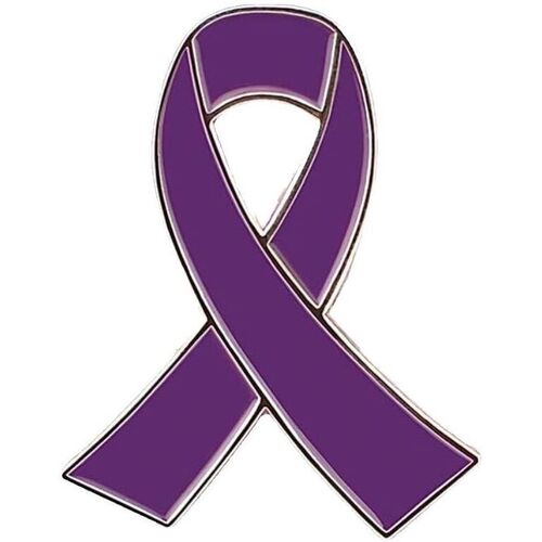 Montres & Bijoux Femme Broches / Epingles Clj Charles Le Jeune Pin's Ruban Violet - Cancer du pancréas - Alzheimer Violet