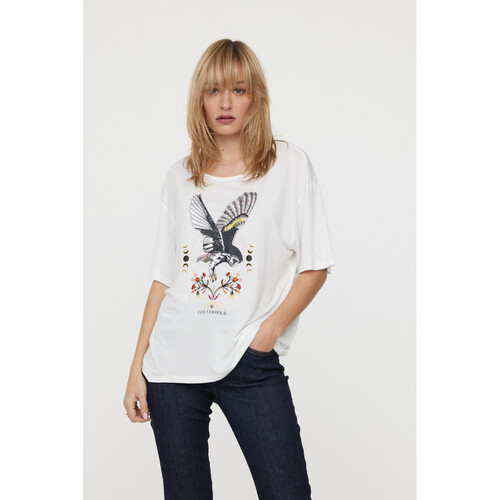 Vêtements Femme T-shirts & Polos Lee Cooper T-shirt Alouet Ivory Beige