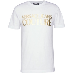 Vêtements Homme T-shirts manches courtes Versace Couture Logo Thick Foil T-shirt White Blanc