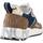 Chaussures Homme Baskets mode Voile Blanche CLUB01 Marron