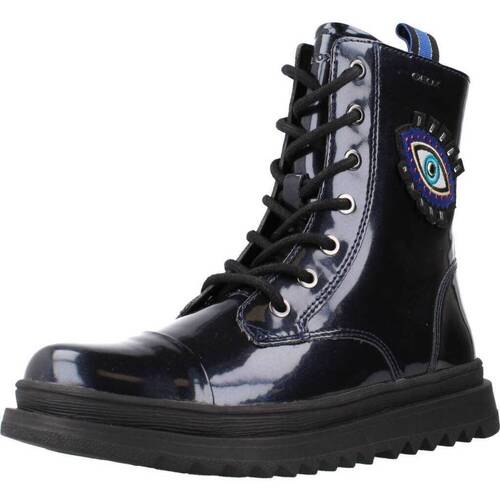 Chaussures Fille Bottes Geox J GILLYJAW G. Bleu
