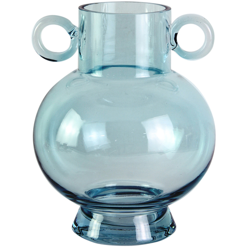 Les Tropéziennes par M Be Vases / caches pots d'intérieur Signes Grimalt Vase En Cristal Avec Des Poignées Bleu