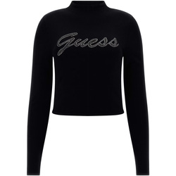 Vêtements Femme Sweats Guess Ls  Rhinestone Logo Swtr Noir