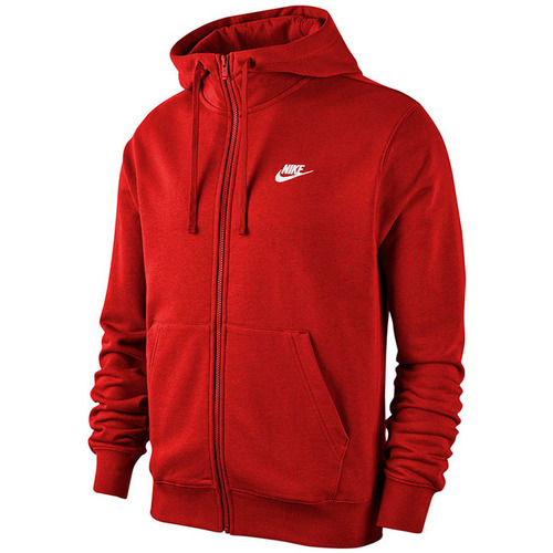 VêDenim Homme Sweats Nike Full Zip Hoodie  Club / Rouge Rouge
