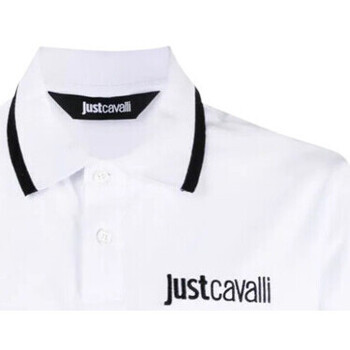 Vêtements Homme Moyen : 3 à 5cm Roberto Cavalli Polos  Blanc Blanc