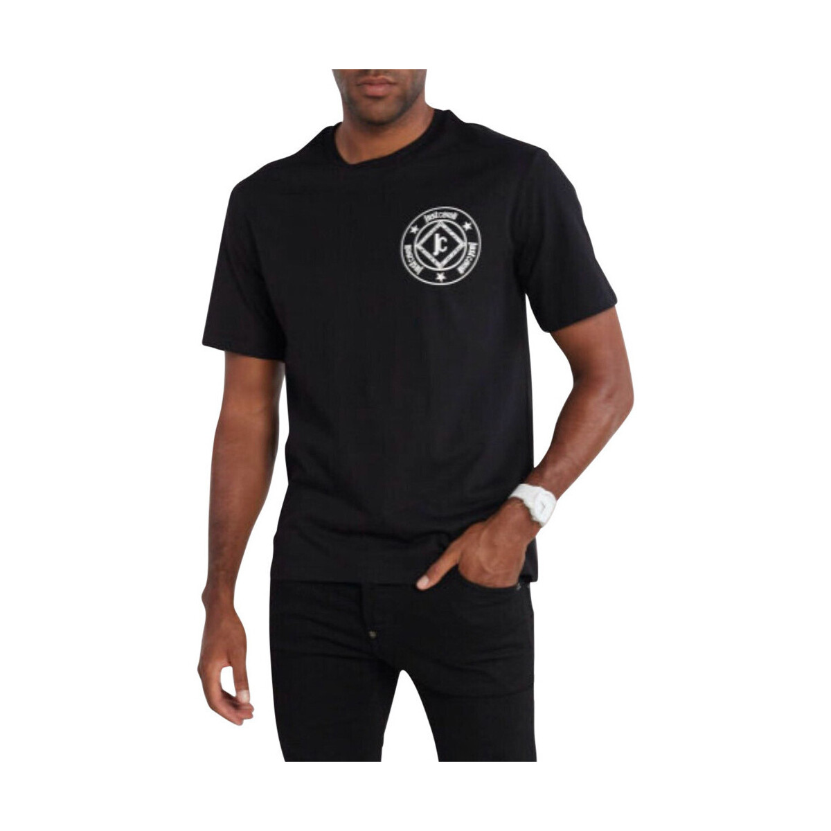 Vêtements Homme T-shirts & Polos Roberto Cavalli T-shirt  Noir Noir