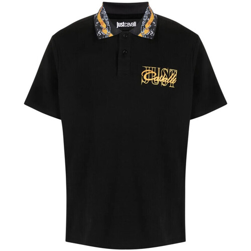 Vêtements Homme T-shirts manches courtes Roberto Cavalli Polo  noir - 75OAGT04 CJ506 89 Noir