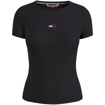 Vêtements Femme T-shirts manches courtes Tommy Jeans 152984VTAH23 Noir