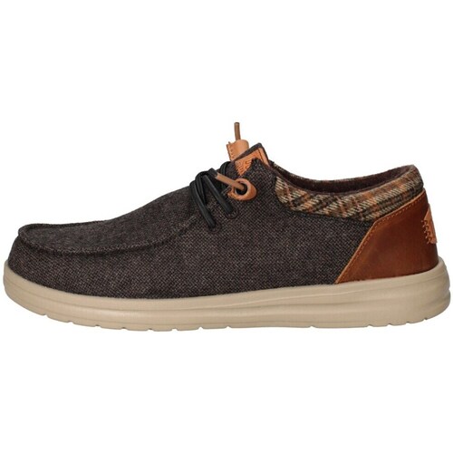 Chaussures Homme Baskets basses HEYDUDE Wally Grip Wool Marron
