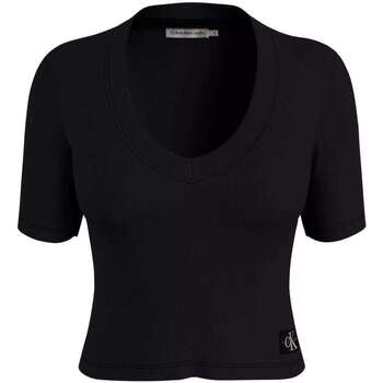 Vêtements Femme T-shirts manches courtes Calvin Klein Jeans 153186VTAH23 Noir