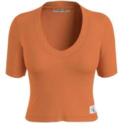 Vêtements Femme T-shirts manches courtes Calvin Klein Jeans 153187VTAH23 Rouge