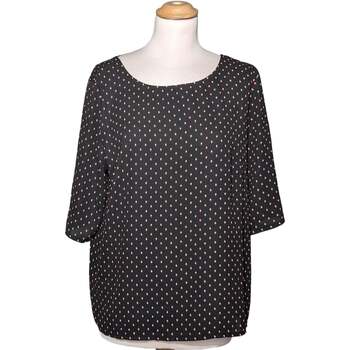 Vêtements Femme Galettes de chaise Etam top manches courtes  40 - T3 - L Noir Noir