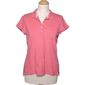 Vêtements Femme Tommy Jeans center badge stripe t-shirt in soft beige multi Tommy Hilfiger polo femme  38 - T2 - M Rose Rose