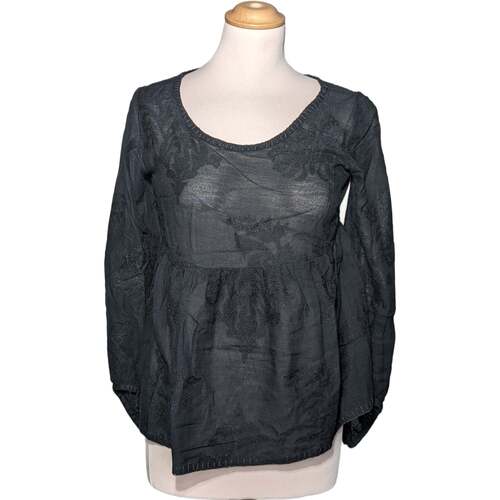 Vêtements Femme Gilets / Cardigans Zara top manches longues  34 - T0 - XS Noir Noir