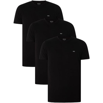 Diesel T-shirts coton, lot de 3 Noir