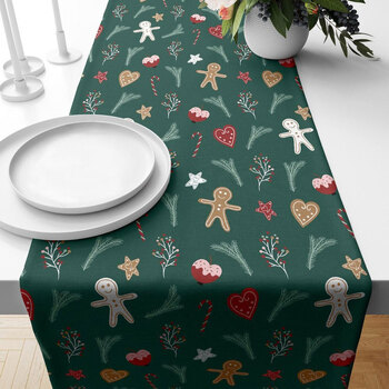 serviettes de table nappes, sets de table unimasa  chemin de table en coton noël 