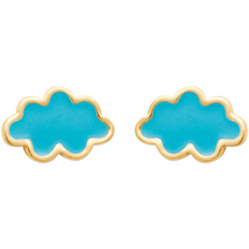 Serviettes de plage Enfant Boucles d'oreilles Brillaxis Boucles d'oreilles  nuages bleus Jaune