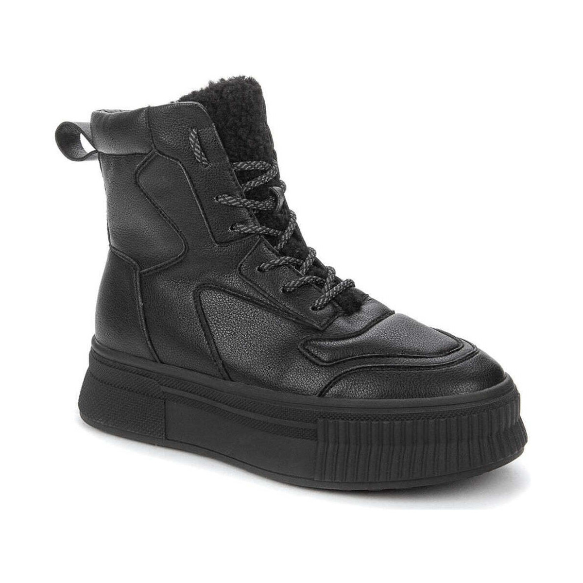 Chaussures Femme Bottines Keddo black casual closed warm boots Noir