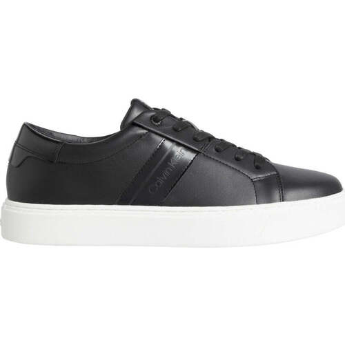 Chaussures Homme Baskets basses Calvin Klein whiteS hooded low top lace up sport shoe black Noir