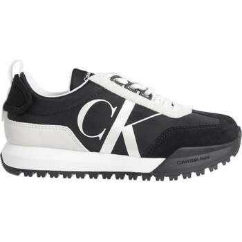 Chaussures Femme Baskets basses Calvin Klein Jeans toothy runner laceup mix pearl Noir