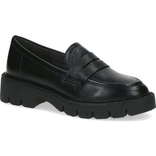 Chaussures Femme Mocassins Caprice black nappa casual closed loafers Noir