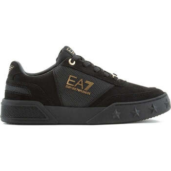 Chaussures Homme Baskets basses Emporio Armani scarf EA7 triple black gold casual sneaker Noir