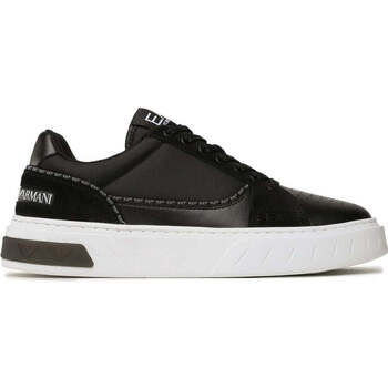 Chaussures Femme Baskets basses Emporio SWEATER Armani EA7 black white casual sneaker Noir