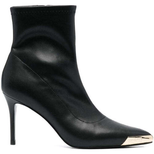 Chaussures Femme Bottines Versace corduroy JEANS Couture black casual closed scarlettbooties Noir