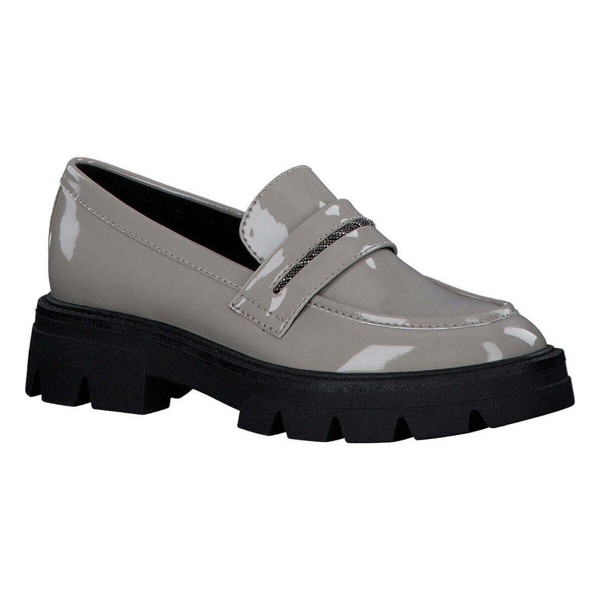 Chaussures Femme Mocassins S.Oliver taupe patent casual closed loafers Gris