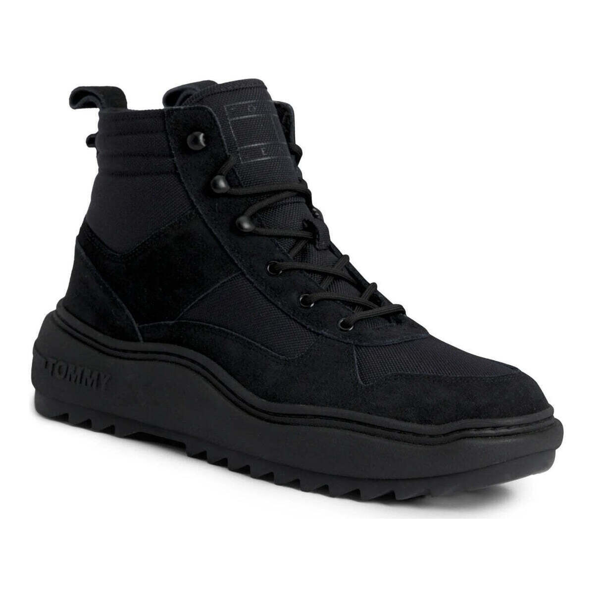 Chaussures Homme Boots Tommy Jeans mix material boot Noir