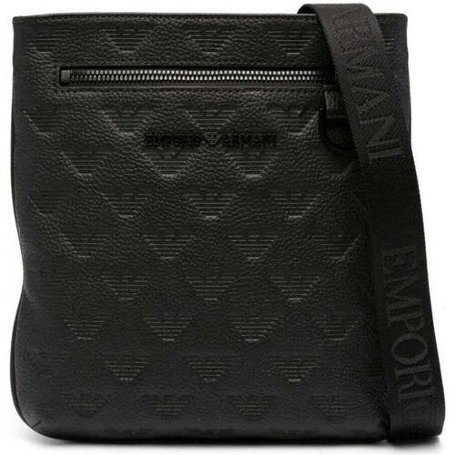 Emporio Armani black casual messenger bag Noir - Sacs Besaces Homme 239,52 €
