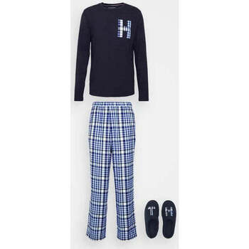 Vêtements Homme Pyjamas / Chemises de nuit Tommy Toe Hilfiger Coffret pyjama  marine en coton stretch Bleu