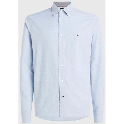 Vêtements Homme Chemises manches longues Tommy Hilfiger Chemise Oxford  bleu clair en coton stretch Bleu