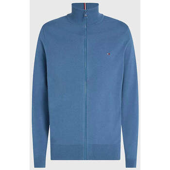 Vêtements Homme Sweats Tommy Hilfiger Gilet zippé  bleu en coton bio Bleu