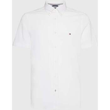 Vêtements Homme Chemises manches longues Tommy Pull Hilfiger Chemise  blanc en coton bio Blanc