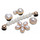 Accessoires Buty crocs crocband iii Dainty Pearl Jewelry 5 Pack Blanc / Doré