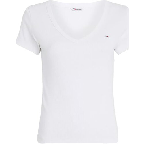 Vêtements Femme T-shirts & Polos Tommy Jeans DW0DW17385 Blanc